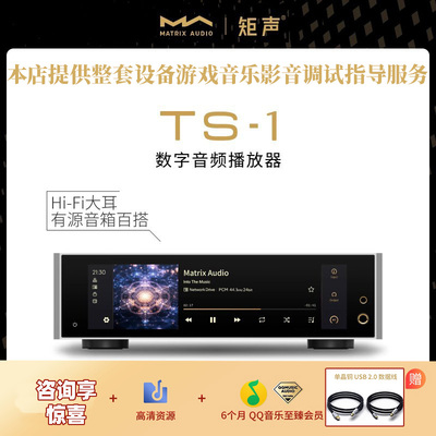矩声Matrix Audio TS-1 数字音频播放器 数播解码耳放双飞秒时钟