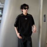 C316T8073P68夏装新款拼接拉链设计感短袖T恤tee时尚钉珠，男装T恤，电商C316