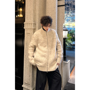 C316 MY0020-1 P128 高品质浅驼色毛衣针织衫时尚中长款毛衣外套图片