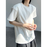 C316T2528P48夏装新款亮片设计时尚百搭短袖T恤宽松个性tee，男装T恤，电商C316