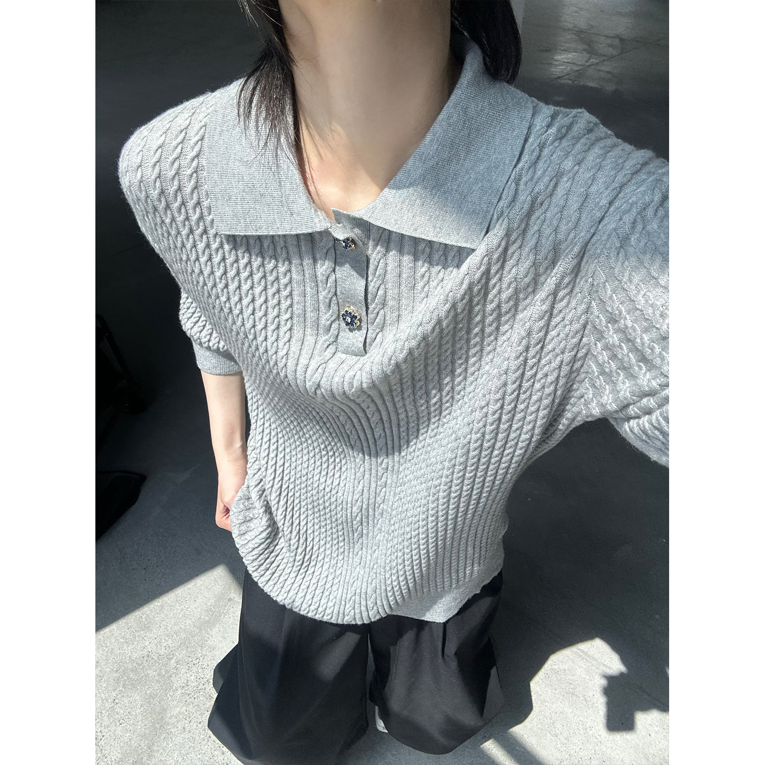 C316ZZT01P58夏装新款短袖针织衫T恤时尚百搭teepolo衫个性,男装针织衫/毛衣,电商C316