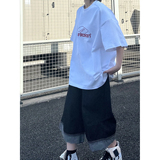 C316TH411P38夏装新款刺绣宽松白色T恤短袖个性运动tee潮，男装T恤，电商C316