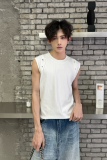 C316B1113P3858春夏无袖背心针织衫时尚亮晶晶修身马甲汗，男装背心/马甲，电商C316