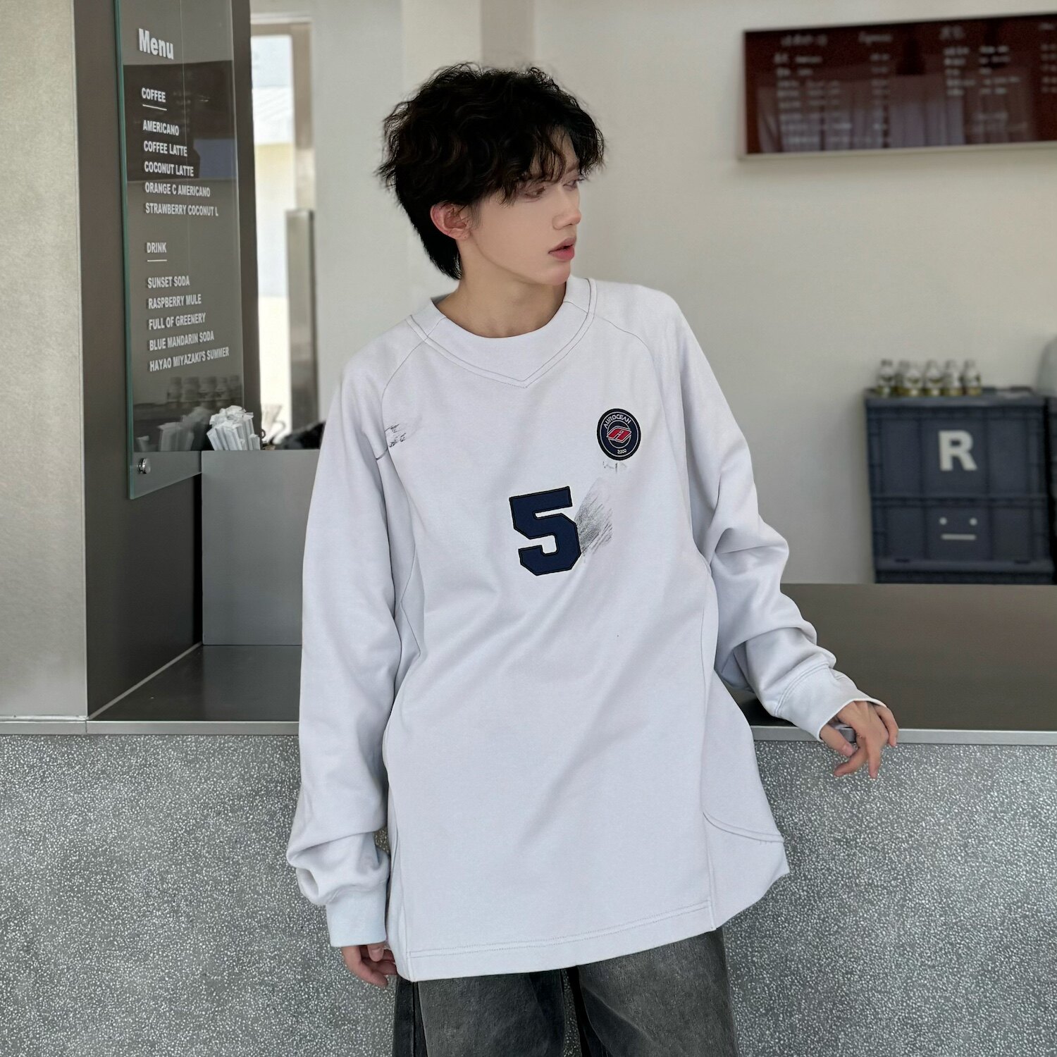 C316WY1248P68秋装新款灰色卫衣运动舒适圆领时尚刺绣外套男装，女装短外套，电商C316