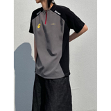 C316T8206P38原版品质短袖T恤拼接撞色tee速干衣时尚运动男女，男装T恤，电商C316