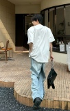 C316T1146P58夏装新款短袖T恤新中式tee黑色白色宽松潮设计，男装T恤，电商C316