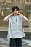C316DX88P48夏装新款短袖T恤时尚拉链设计个性tee网红简约，男装T恤，电商C316