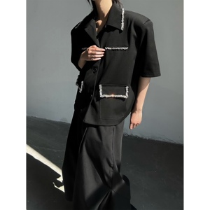 C316 XZ8160 P98 夏装新款短袖西服小香风个性外套西装图片