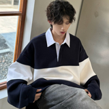C316WY1245P68秋装新款polo衫拼接卫衣时尚宽松少年时尚卫衣，男装卫衣，电商C316
