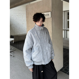 C316WT1056P128冬装新款加棉短款外套时尚呢子内里加厚棉衣灰，男装棉衣，电商C316
