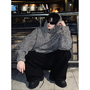 C316 WY1286 P128秋冬新款小香风卫衣时尚百搭松弛感短款连帽外套图片
