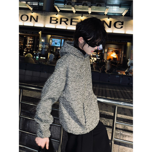 C316 WY1286 P128秋冬新款小香风卫衣时尚百搭松弛感短款连帽外套图片