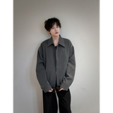 C316JK8016P88春装新款夹克衫时尚百搭宽松外套灰色个性时尚，男装夹克，电商C316