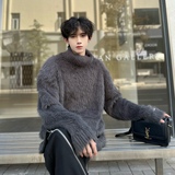 C316MY170P98冬装新款时尚高领毛衣时尚深灰色毛毛衣针织衫打底，男装T恤，电商C316