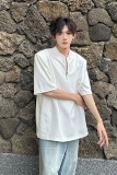 C316T1145P48夏装新款短袖polo衫时尚白色黑色个性简约T恤百搭，男装T恤，电商C316