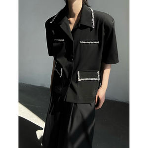 C316 XZ8160 P98 夏装新款短袖西服小香风个性外套西装图片