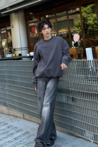 C316 WY1232 P58秋装新款短款卫衣圆领结构时尚宽松个性松弛感图片