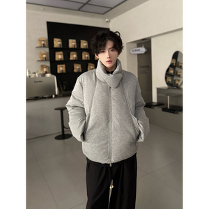 C316 MY1120 P138 冬装新款灰色棉服时尚短袖外套结构设计棉袄图片