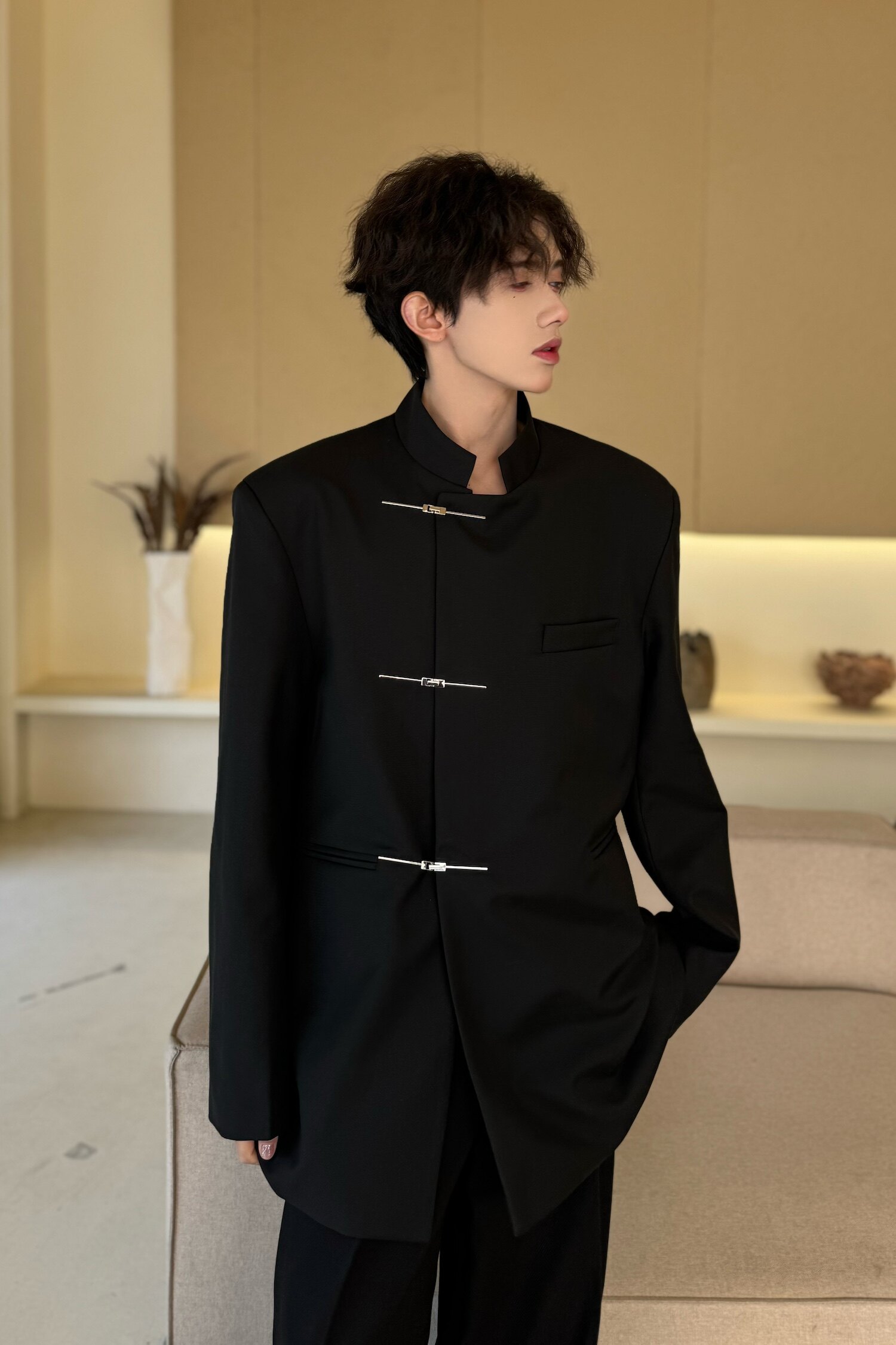 C316WY850P98特价春装新款新中式时尚百搭短款外套西服西装,男装西服,电商C316