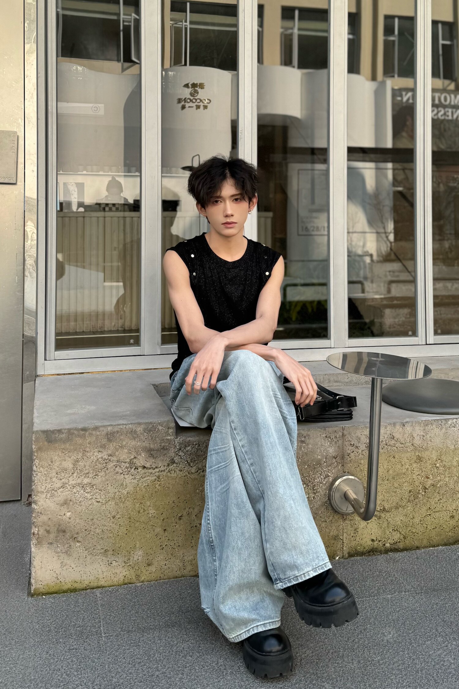 C316B1113P3858春夏无袖背心针织衫时尚亮晶晶修身马甲汗,男装背心/马甲,电商C316