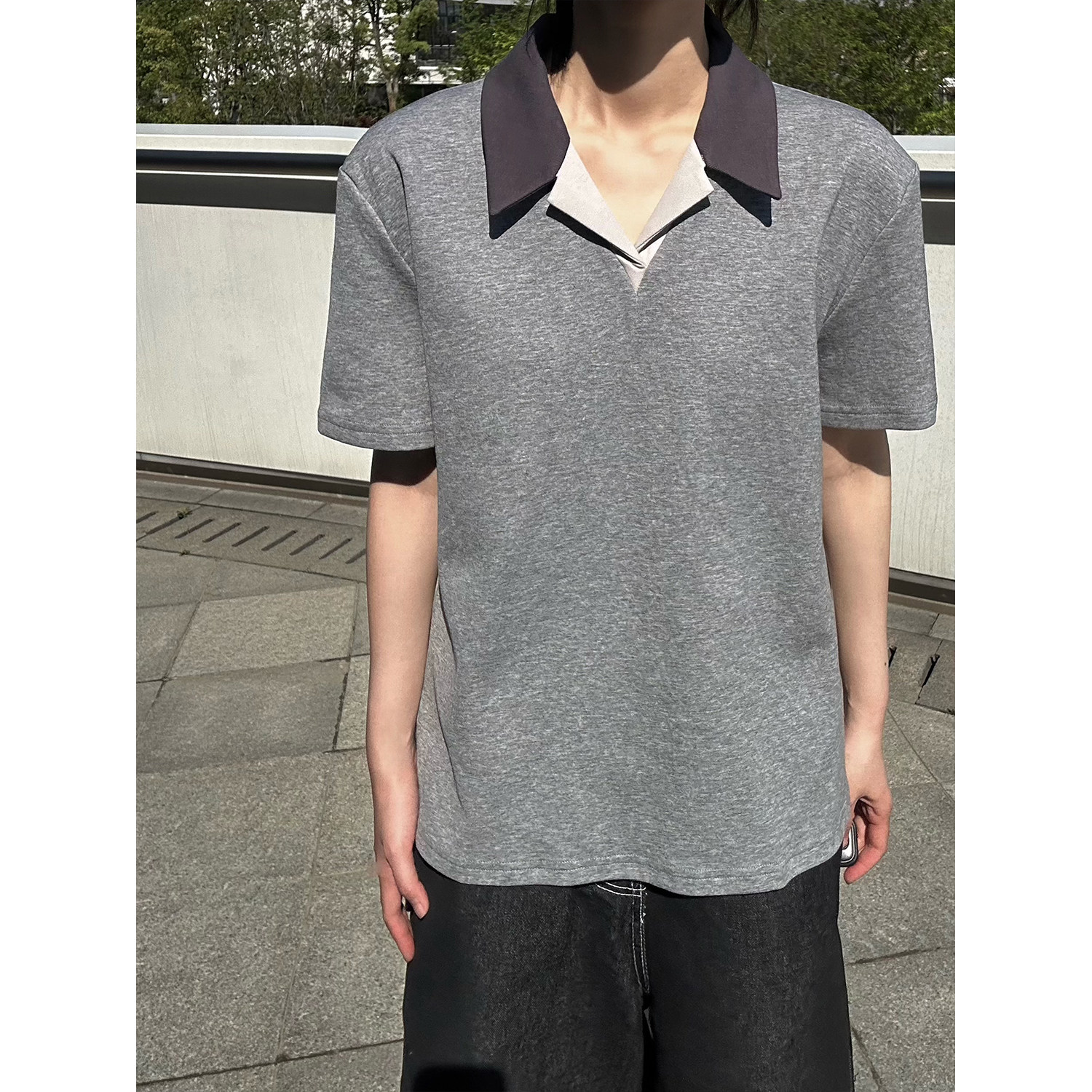 C316T8148P38特夏装新款短袖T恤polo衫时尚个性tee针织,男装T恤,电商C316