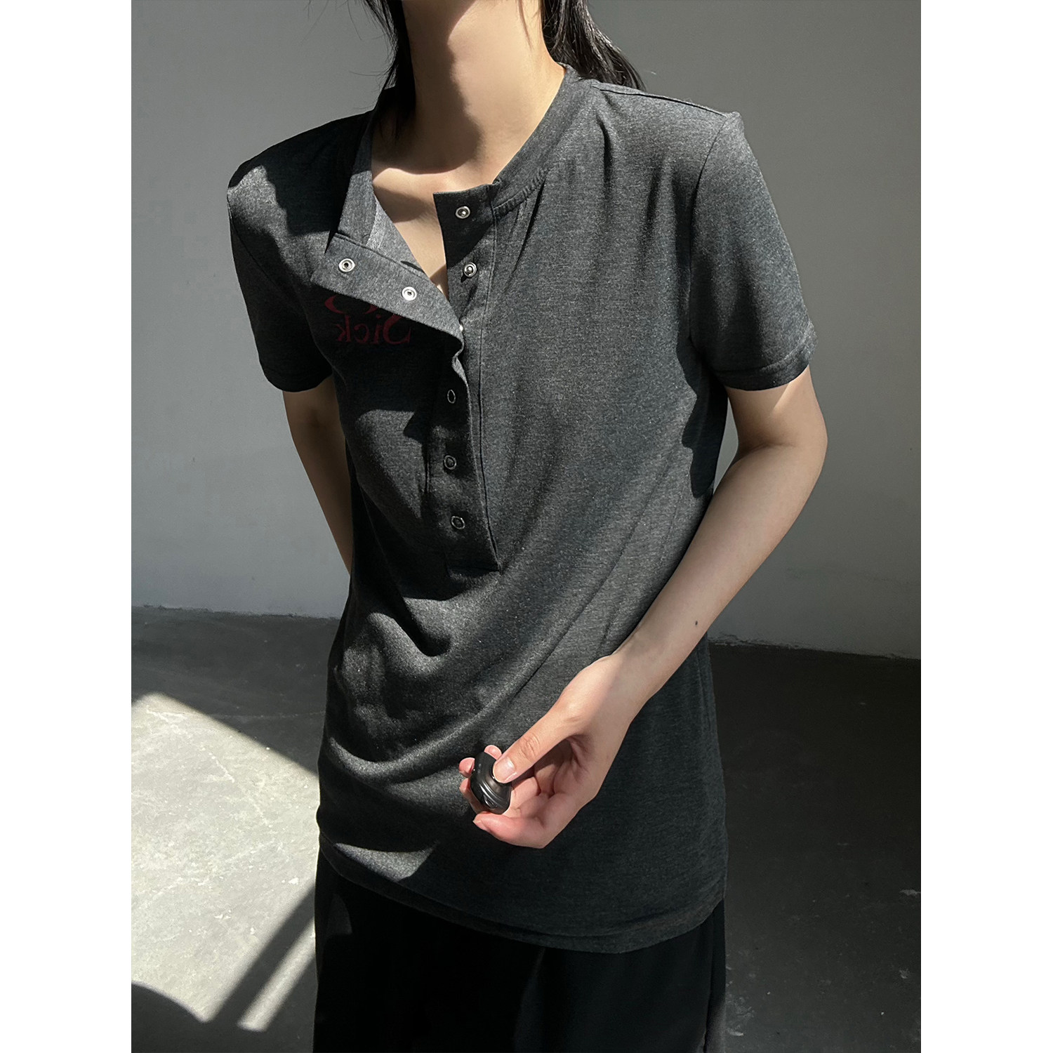 C316TH552P48夏装新款短袖T恤时尚百搭修身tee个性polo衫字母,男装T恤,电商C316