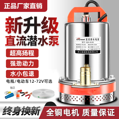 直流潜水泵48V60V72V电动车电瓶