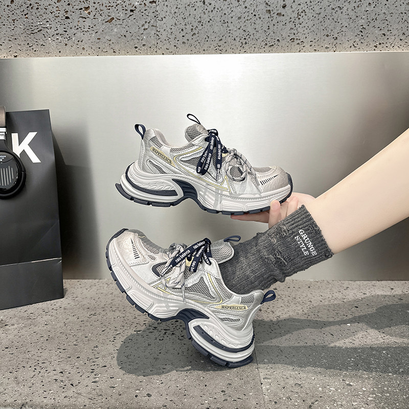 时尚厚底老爹鞋女2026春款韩版百搭松糕休闲鞋跑步鞋运动鞋,女鞋,时尚休闲鞋,淘宝优惠券,粉丝福利购,淘宝优惠卷