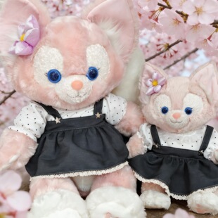 S/M号玲娜贝儿玩偶雪纺波点裙背带牛仔裙套装13寸星黛露通穿娃衣