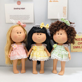 西班牙Mia土豆娃娃24厘米MIA公仔娃衣皱感格子系列五叶花裙子套装