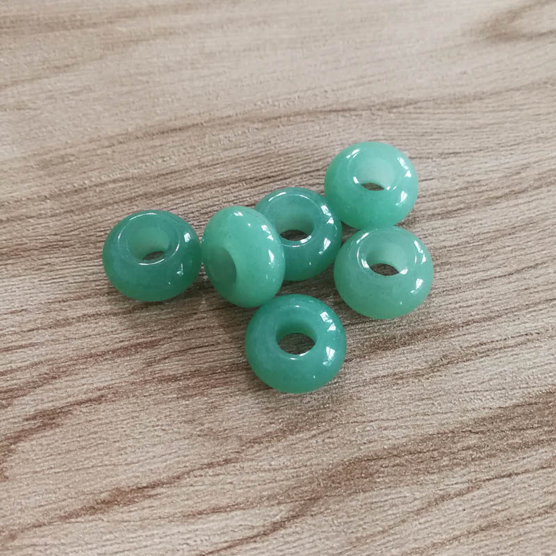 8*14MM CRYSTAL STONE LARGE HOLE BEADS DIY ROPE BEADS PINK QUARTZ AVENTURINE JADE WOVEN BEADS ACCESSORIES MATERIALS