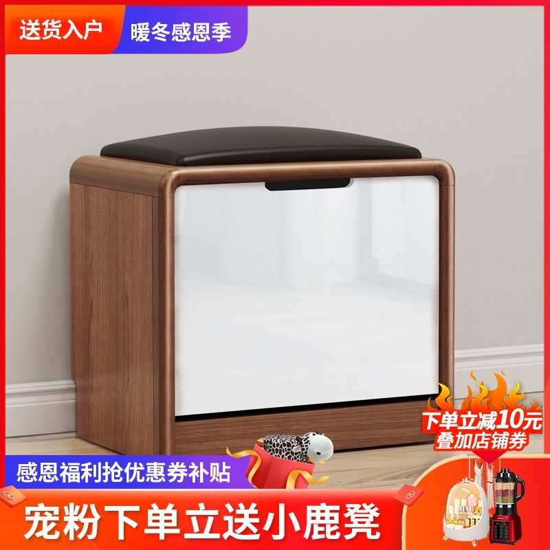 新中式鞋凳软坐垫穿鞋凳家用门口可坐式鞋柜入户进门玄关收纳