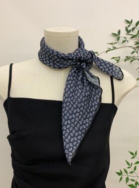 自留软乎乎方巾碎花波点棉麻领巾装饰头巾文艺复古小清新ins腰花