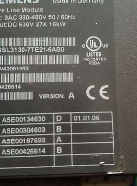 议价电源，6SL3130-7TE21-60，成色漂亮拆询价