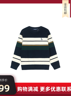 线下同款hazzys哈吉斯童装2022年男童线衣HZQQBD29CW124H01120
