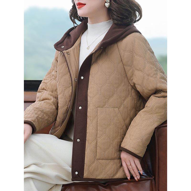 年轻妈妈冬装棉衣外套洋气中老年人女装2025新款棉袄大码保暖棉服