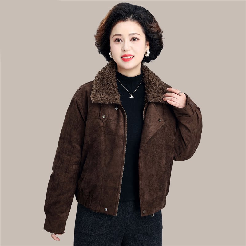 2026冬季短款毛领小个子时尚夹克保暖外套时尚气质宽松毛领棉服女