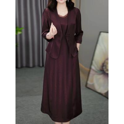 小香风套装连衣裙2025新款女春夏高端洋气质喜婆婆婚宴装妈妈礼服