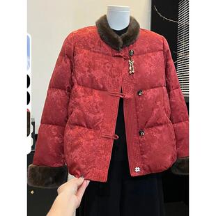 新中式羽绒服女冬装2025新款国风唐装棉袄外套秋冬过年衣服