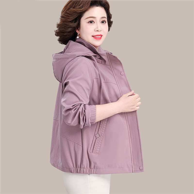 妈妈春装外套中老年女装阔太太洋气端庄外套2026新款小个短款上衣
