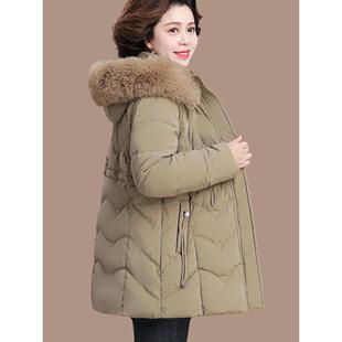 妈妈冬装棉袄外套50多岁中老年人女冬季棉衣加绒加厚羽绒棉服