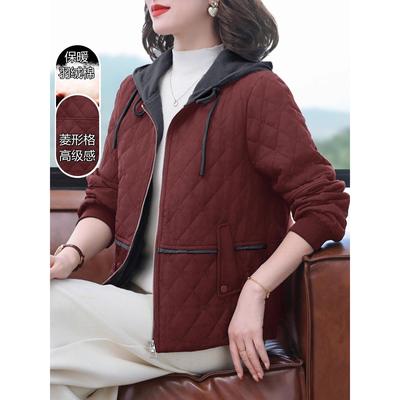 妈妈秋冬风衣外套宽松大码中老年人羽绒棉服女款中年妇女冬装棉衣