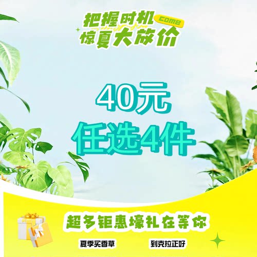 40元任选4盆还有叠加优惠