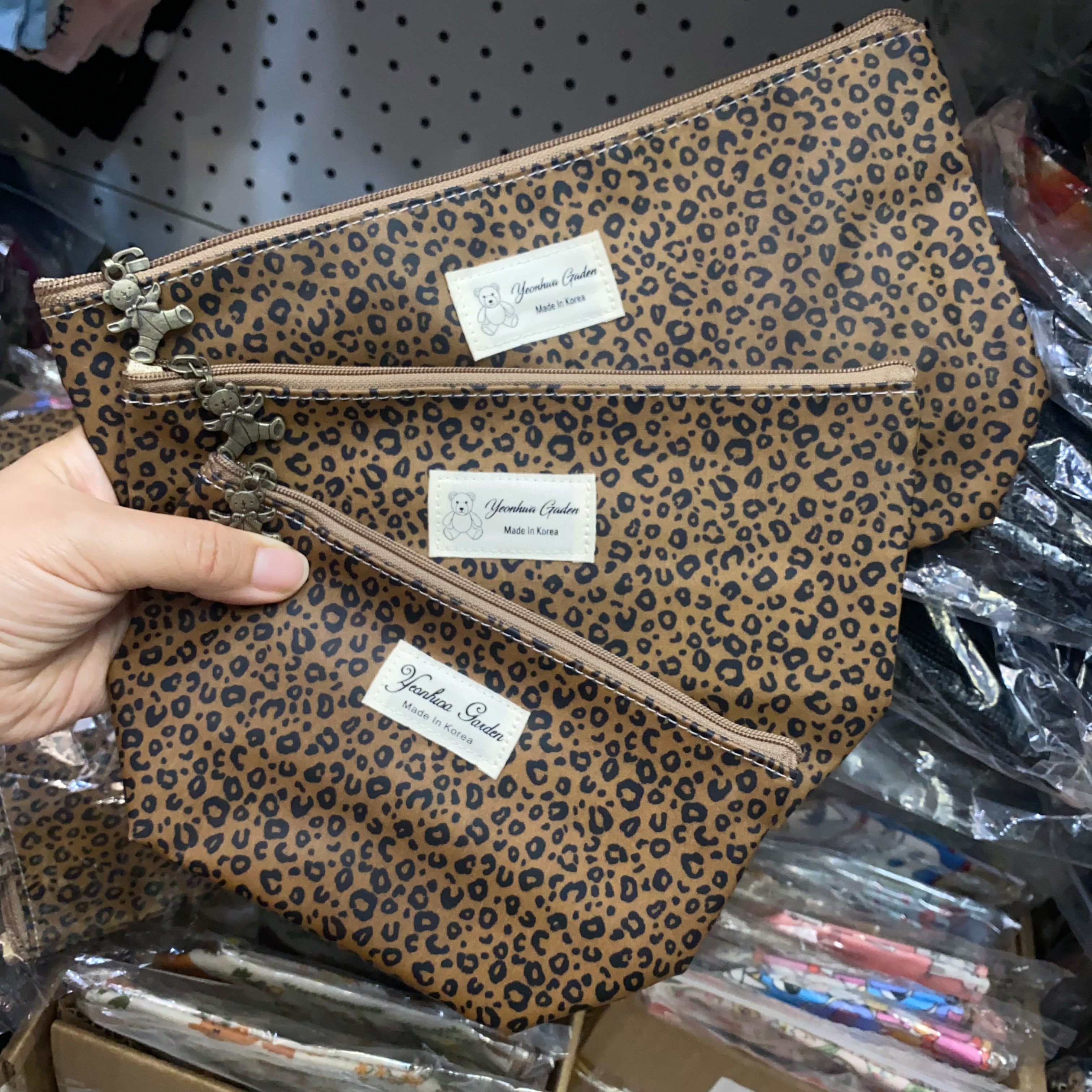 豹纹防水包韩国化妆包收纳包时尚