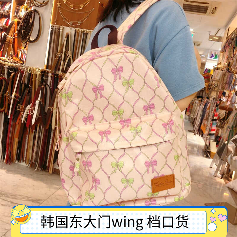 档口时尚防水圆形背包韩国东大门