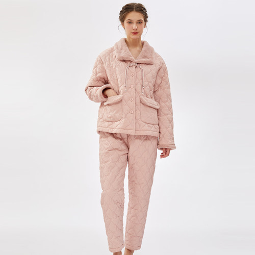 春亚纺休闲时尚舒适家居服套装女