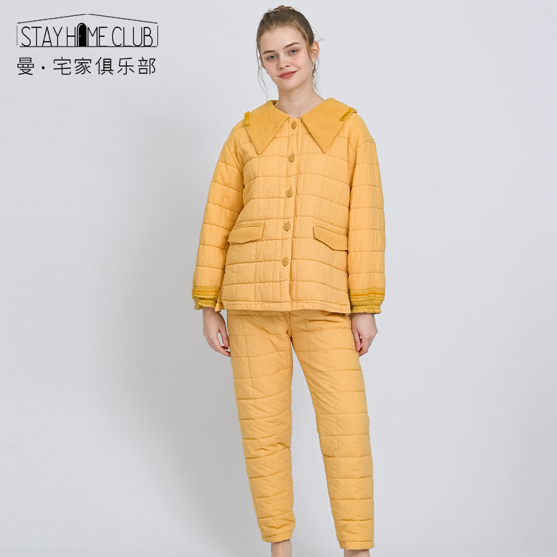 曼诺曼蒂克精梳棉精梳棉加厚睡衣