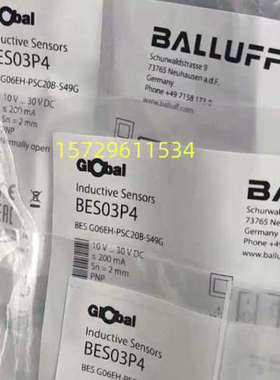 BES G06EH-PSC20B-S49G电感式接近开关Balluff 巴鲁夫BES03P4现货