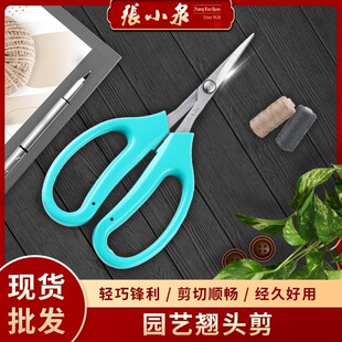 张小泉园艺家用翘头剪葡萄藤剪刀商用不锈钢修果弯头蔬果修枝剪子