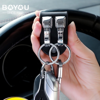 钥匙扣男士腰挂匙钥扣锁匙扣腰带真皮钥匙挂钩穿皮带高档正品